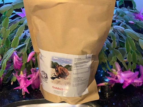 Goldschatz Ergänzungsfuttermittel für Pferde zur Unterstützung bei u.a. Nesselsucht (Urtikaria) 1 kg